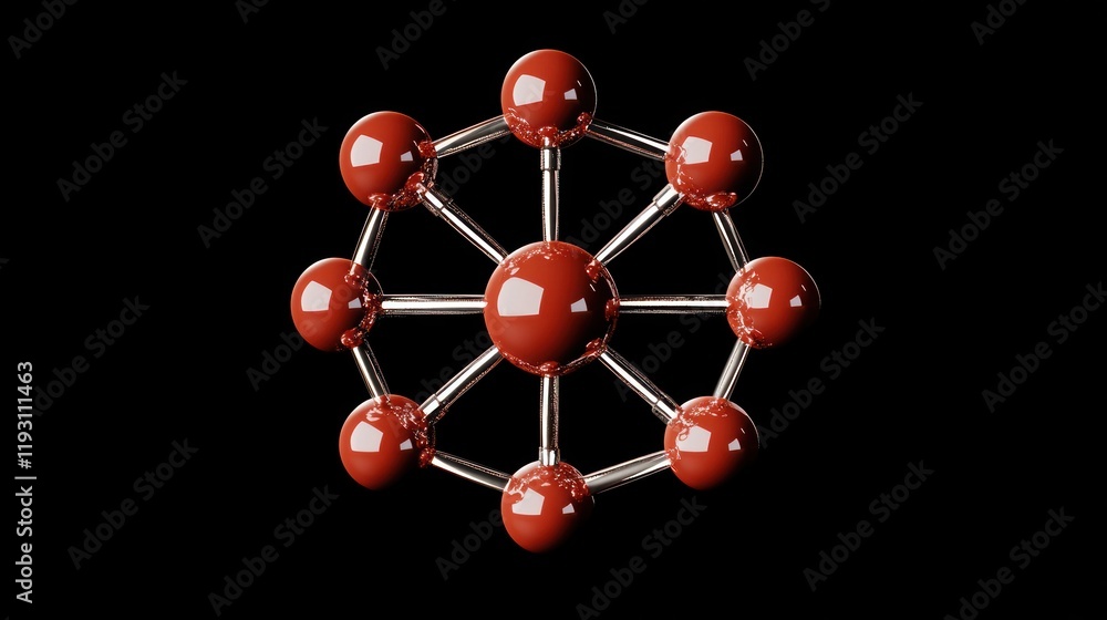 Poster a concept image of a uranium atom, focusing on its heavy, radioactive properties and inner atomic st