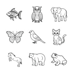 Obraz premium set of animals icons