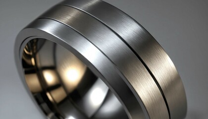 Brushed titanium metal with a soft metallic glow