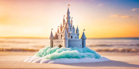 Fairytale Sandcastle at Sunset