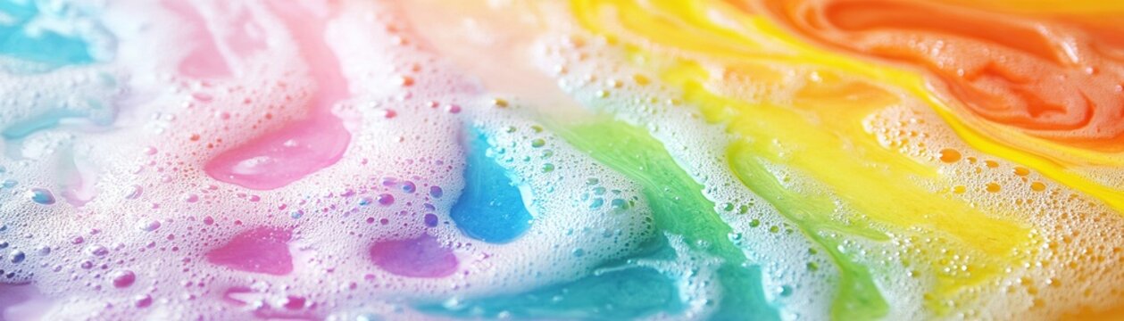 Colorful bath bomb dissolving in water creates vibrant, swirling patterns in a playful and eye-catching display for creative projects