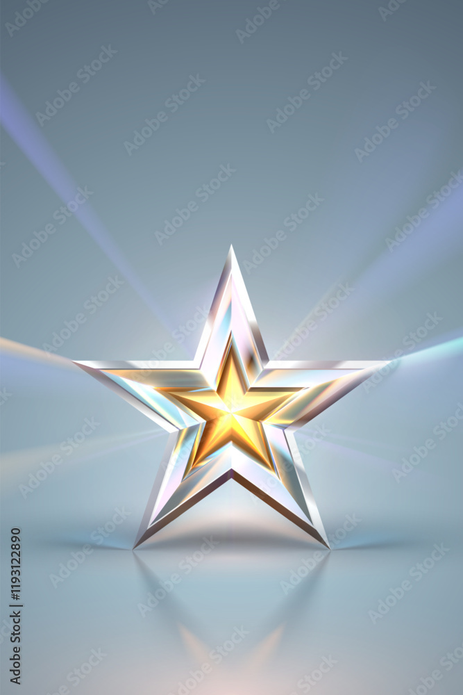 Canvas Prints star shape with crystal light effect