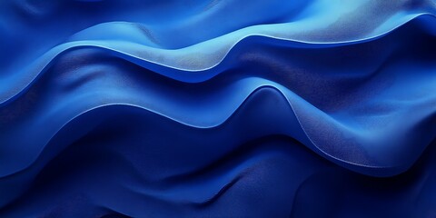 Obraz premium Abstract blue fabric waves, background texture, design element