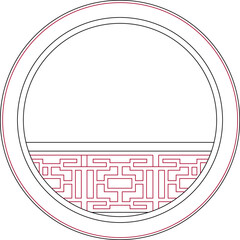 vector sketch, illustration, silhouette, design, ornament, classic vintage ethnic, traditional Chinese wall decoration