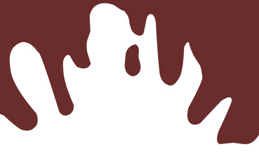 Melted chocolate isolated. Decoration background.