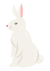 Illustration of cute Easter bunny.