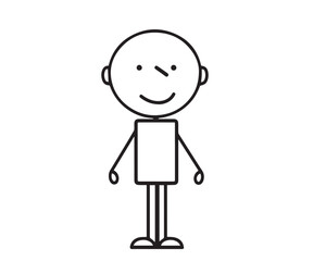 Robot character of person Vector Illustration.