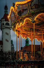 Shiny horse carousel in Sopot	