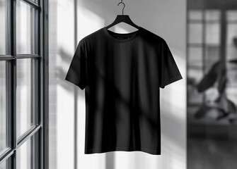 Black t-shirt psd mockup for online stores