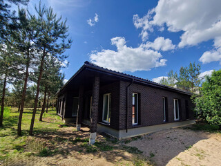 typical european village house, summer background