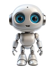 blue screen robot with white background