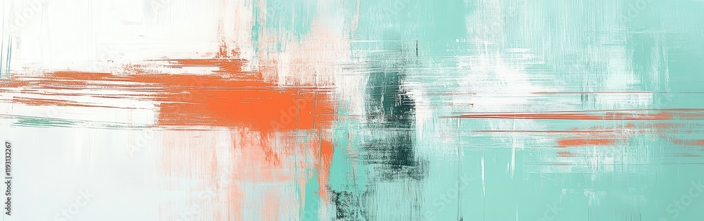Poster modern abstract artwork featuring soft mint tones and bold metallic lines for a balanced artistic ex