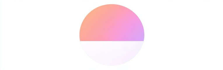 Soft pastel coral to lavender gradient circle blending into white background for a serene visual experience