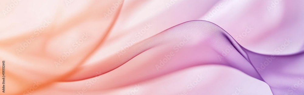 Poster smooth pastel peach and lavender arcs blend seamlessly, creating a calming and serene background for