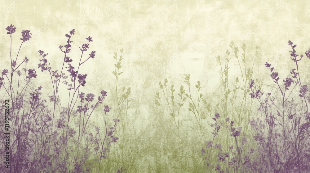 Aufkleber soft gradient background with delicate flowers creating a serene atmosphere in pastel hues