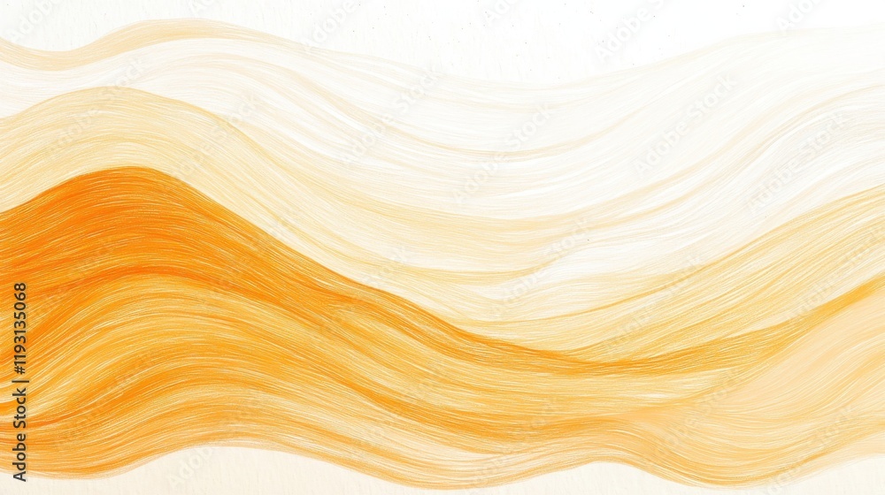 Poster natural gradient of ochre and amber strokes against a clean white background showcasing subtle artis