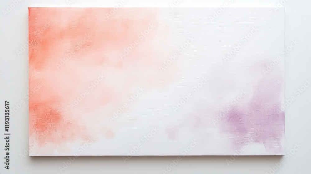 Poster soft pastel coral and lavender textures blend seamlessly on an abstract white canvas, creating a tra