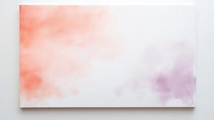 Fototapeta premium Soft pastel coral and lavender textures blend seamlessly on an abstract white canvas, creating a tranquil visual experience