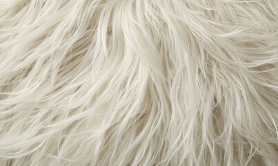 Fototapeta premium White fluffy fur texture background, closeup, soft, warm, comfortable, for design or decor