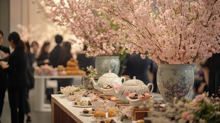 Celebrating spring with floral teapots and delightful pastries at the annual tea festival