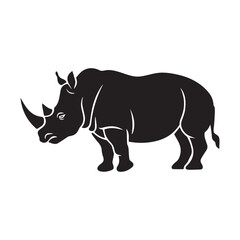 A Rhino Vector Silhouette is a stylized, scalable image of a rhinoceros created using vector graphics. This type of graphic is characterized by its crisp, clean lines and solid, filled shapes that for