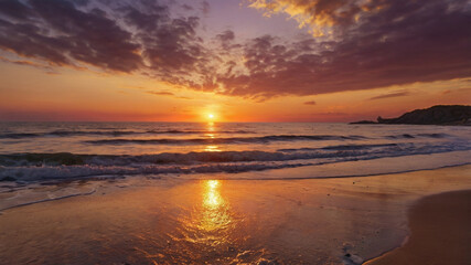 sunset on the beach
