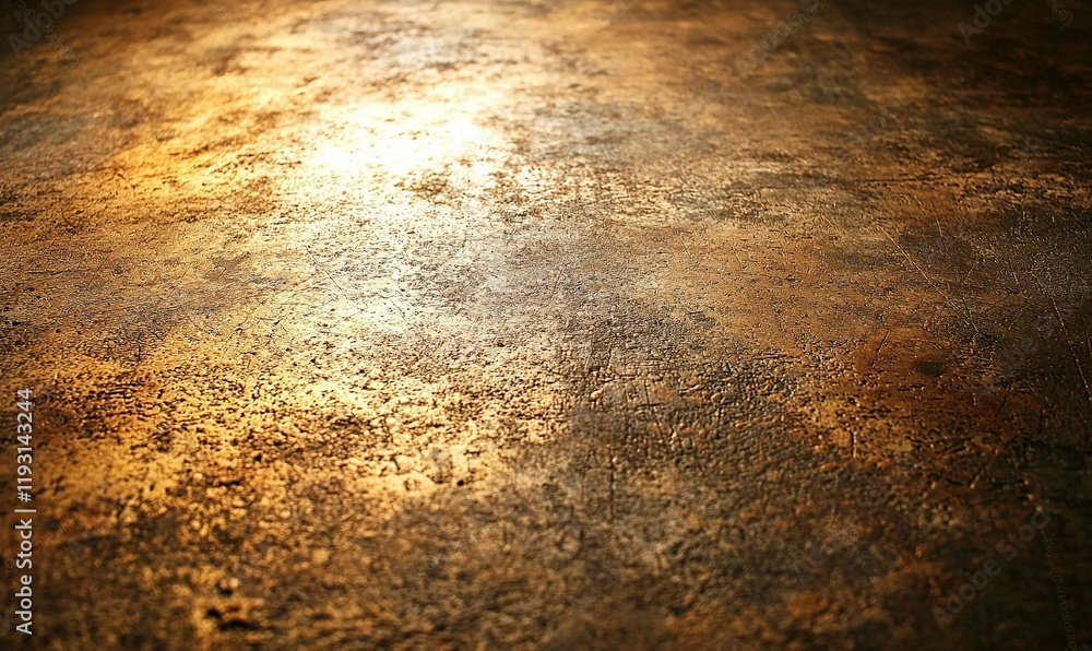 Poster illuminated textured metallic surface with spotlight, ideal for product display backdrop