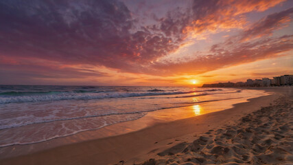 Obraz premium sunset on the beach
