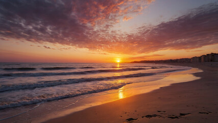 sunset on the beach