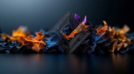 Dynamic tech logo design showcase modern studio graphic art creative space abstract visuals innovation concept