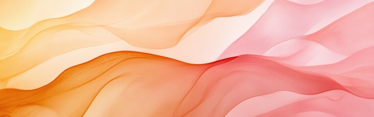 Soft pencil strokes create a gentle gradient blending warm hues of yellow and pink in a fluid, translucent composition