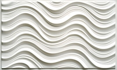 Obraz premium 3D white wavy textured background for modern design, wall decor, or presentation backdrop