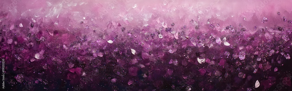 Poster lush plum and champagne sparkles blending together in a mesmerizing abstract display