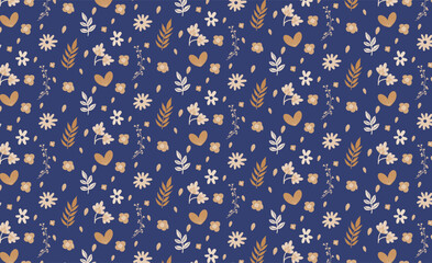 Seamless Pattern Floral Design For Fabric Textile 