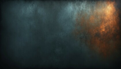 Oxidized dark metallic background with tarnished patches and soft glow