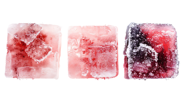 ice cubes isolated on a transparent background - Powered by Adobe