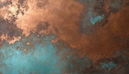 Rustic embossed copper texture with scattered light patina