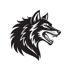 A Wolf Head Illustration Silhouette is a striking, artistic depiction of a wolf's head rendered as a silhouette. This design emphasizes the wolf's distinct features, such as its sharp ears.