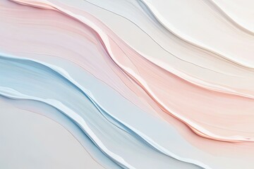 minimalist flat lay of pastel acrylic streaks on clean white canvas with soft gradients blending...