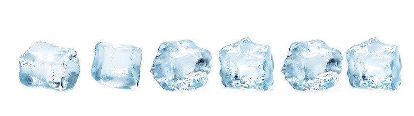 Obraz premium ice cubes isolated on a transparent background