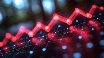 A graph showing a strong upward trend, symbolizing success and growth, achievement, financial progress, modern, clean lines