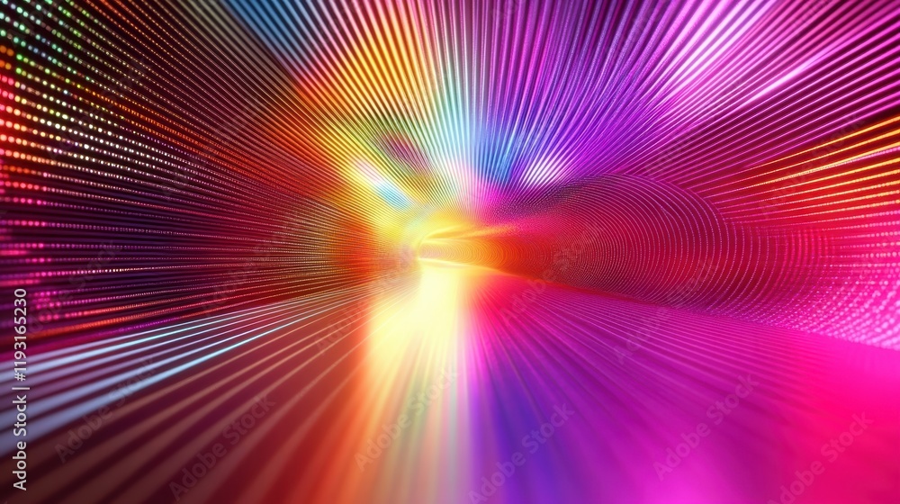 Poster colorful abstract background with vibrant lights and dynamic lines creating a mesmerizing visual eff