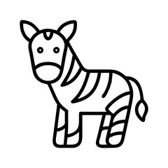 zebra icon, zebra line art - simple line art of zebra, perfect for zebra logos and icons and themed design