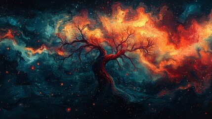 A mind map with interconnected ideas branching out, symbolizing the process of exploration and discovery, creative, detailed