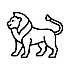 lion icon, lion line art - simple line art of lion, perfect for lion logos and icons and themed design