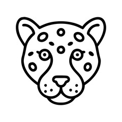 leopard icon, leopard line art - simple line art of leopard, perfect for leopard logos and icons and themed design