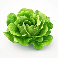 Obraz premium Fresh and Clean 3D Illustration of a Crisp Lettuce Head