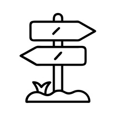 safari trail sign icon, safari trail sign line art - simple line art of safari trail sign, perfect for safari trail sign logos and icons and themed design