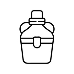 safari water canteen icon, safari water canteen line art - simple line art of safari water canteen, perfect for safari water canteen logos and icons and themed design