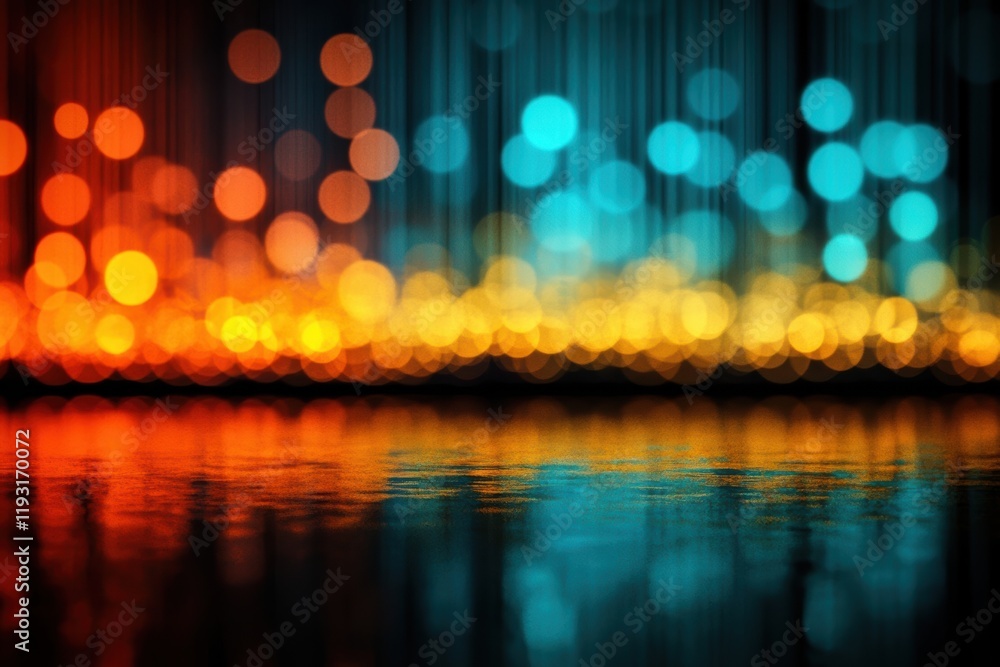 Poster vibrant abstract background with colorful bokeh lights creating a mesmerizing visual effect on refle